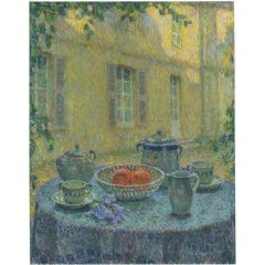 The Blue Tablecloth at Gerberoy Painting Reproduction