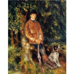 Alfred Berard and His Dog Painting Reproduction