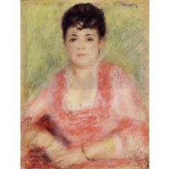 Portrait of a Woman in a Red Dress Painting Reproduction