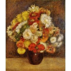 Bouquet of Chrysanthemums Painting Reproduction