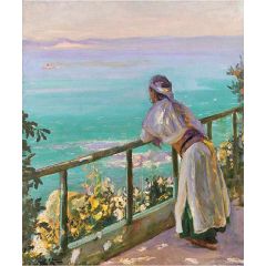 Spanish Coast from Tangier, Trafalgar Painting Reproduction