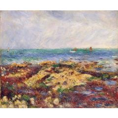 Low Tide at Yport Painting Reproduction