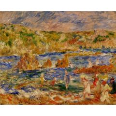 Children on the Beach at Guernsey Painting Reproduction