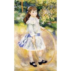 Girl with a Hoop Painting Reproduction
