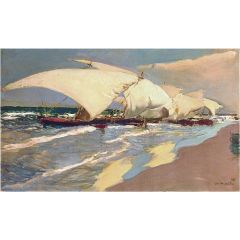 Valencian boats Painting Reproduction