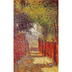 Rue Saint-Vincent, Montmartre, in Spring Painting Reproduction