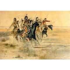 Indian Hunt Painting Reproduction