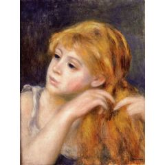 Head of a Young Woman Painting Reproduction