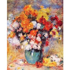 Vase of Chrysanthemums Painting Reproduction