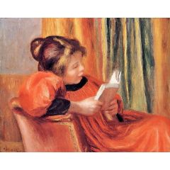 Girl Reading Painting Reproduction