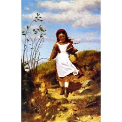 Coming Home from School Painting Reproduction