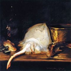 Still Life: Fish, also known as Still LIfe with Fish; A Skate Painting Reproduction