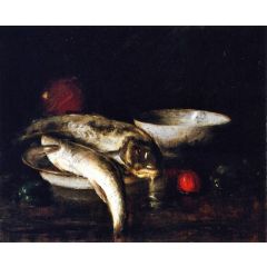 Still Life: Fish Painting Reproduction