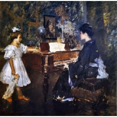 The Music Lesson, also known as An Interlude Painting Reproduction