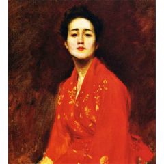 Study of Girl in Japanese Dress Painting Reproduction