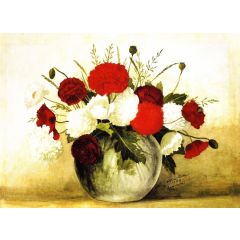 Carnations and Poppies Painting Reproduction