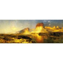 The Green River, Wyoming Painting Reproduction