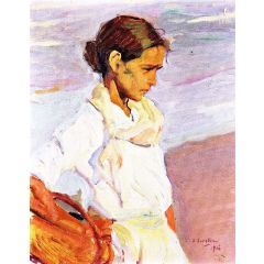 Valencian Fisherwoman Painting Reproduction