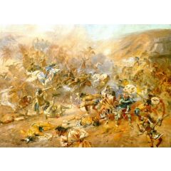 Battle of Belly River Painting Reproduction