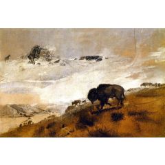 The Stand/Crossing the Missouri Painting Reproduction