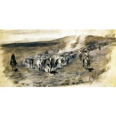 The Roundup Painting Reproduction