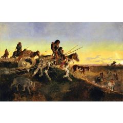 Seeking New Hunting Ground Painting Reproduction