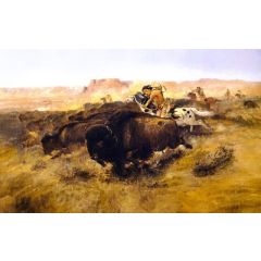 The Buffalo Hunt Painting Reproduction