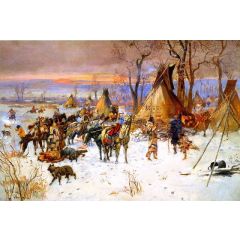 Indian Hunters’ Return Painting Reproduction