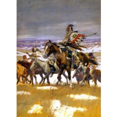 Crow Scouts in Winter Painting Reproduction