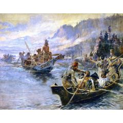 Lewis and Clark on the Lower Columbia Painting Reproduction