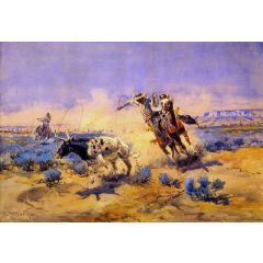 Cowboys from the Quarter Circle Box Painting Reproduction