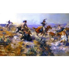 Jerked Down Painting Reproduction