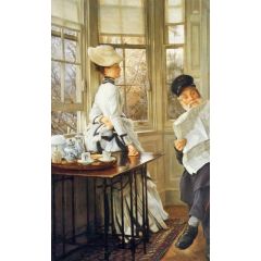 Reading the News Painting Reproduction