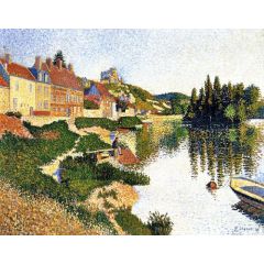 Riverbank, Les Andelys Painting Reproduction