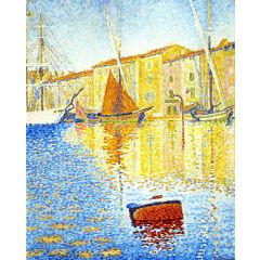 Red Buoy, also known as Harbour at Saint Tropez Painting Reproduction