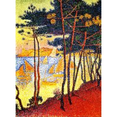 Sails and Pines Painting Reproduction