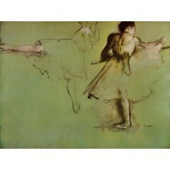 Dancers at the Barre, study Painting Reproduction