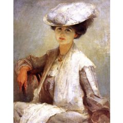 Grey Lady, Mrs. Ince Painting Reproduction