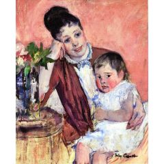 Madame H. de Fleury and Her Child Painting Reproduction