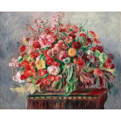 Basket of Flowers Painting Reproduction