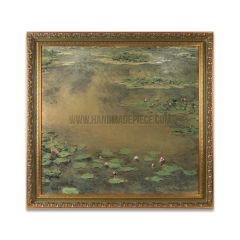 Water Lilies Framed Brass Art