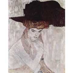 Lady with Feather Hat, 1910 Painting Reproduction