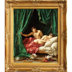 Mars and Venus an Allegory of Peace (1770) by Louis Jean Fran?ois Lagrenée, Framed Painting Reproduction