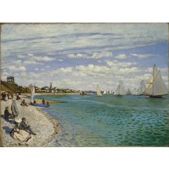 Regatta at Sainte-Adresse Painting Reproduction