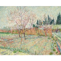 Orchard with Peach Trees in Blossom Painting Reproduction