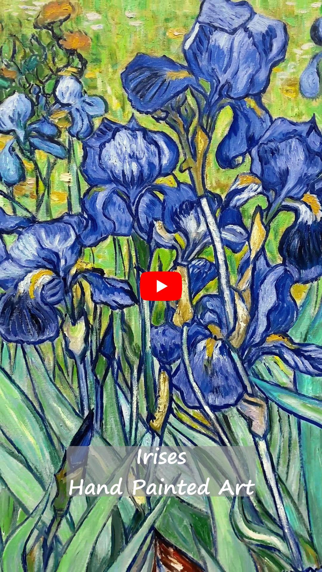 Irises by Vincent van Gogh, Framed Painting Video