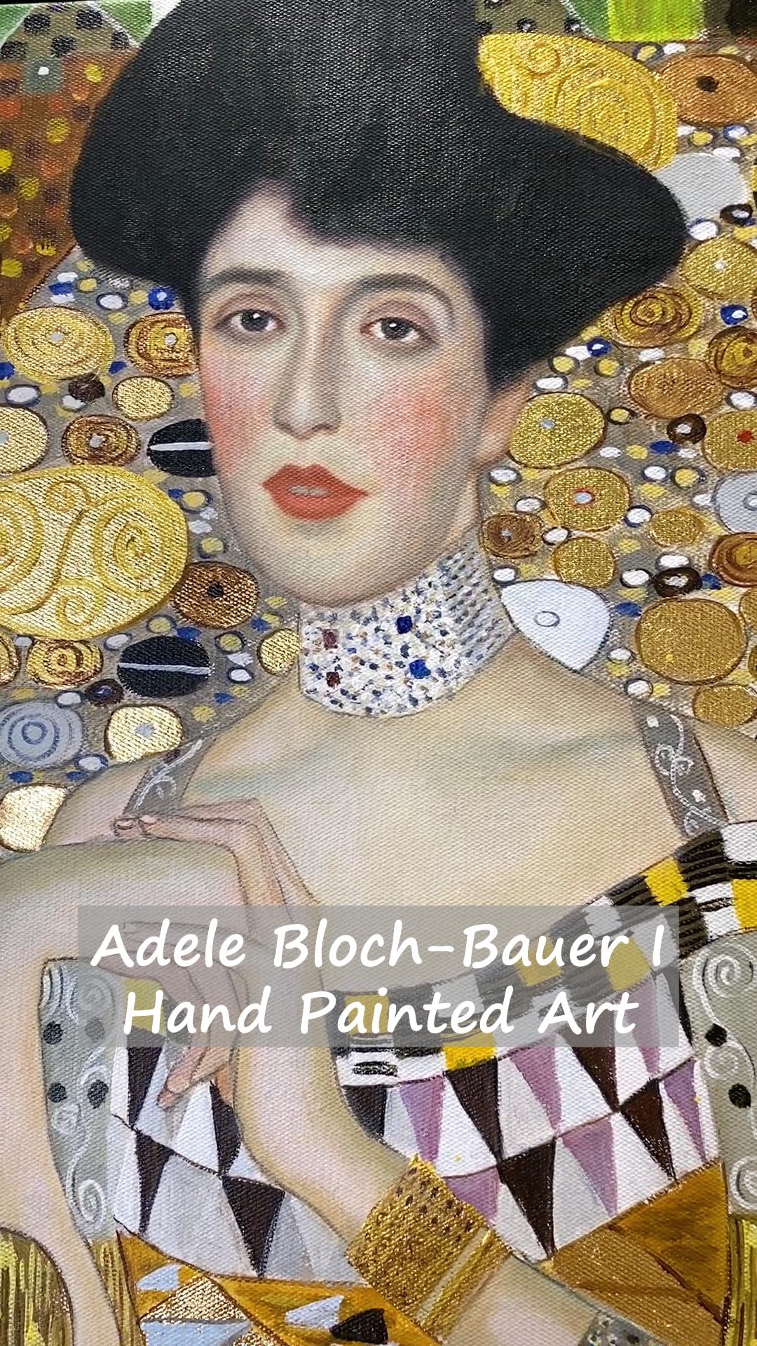 Adele Bloch-Bauer I, 1907 by Gustav Klimt, Framed Painting Video