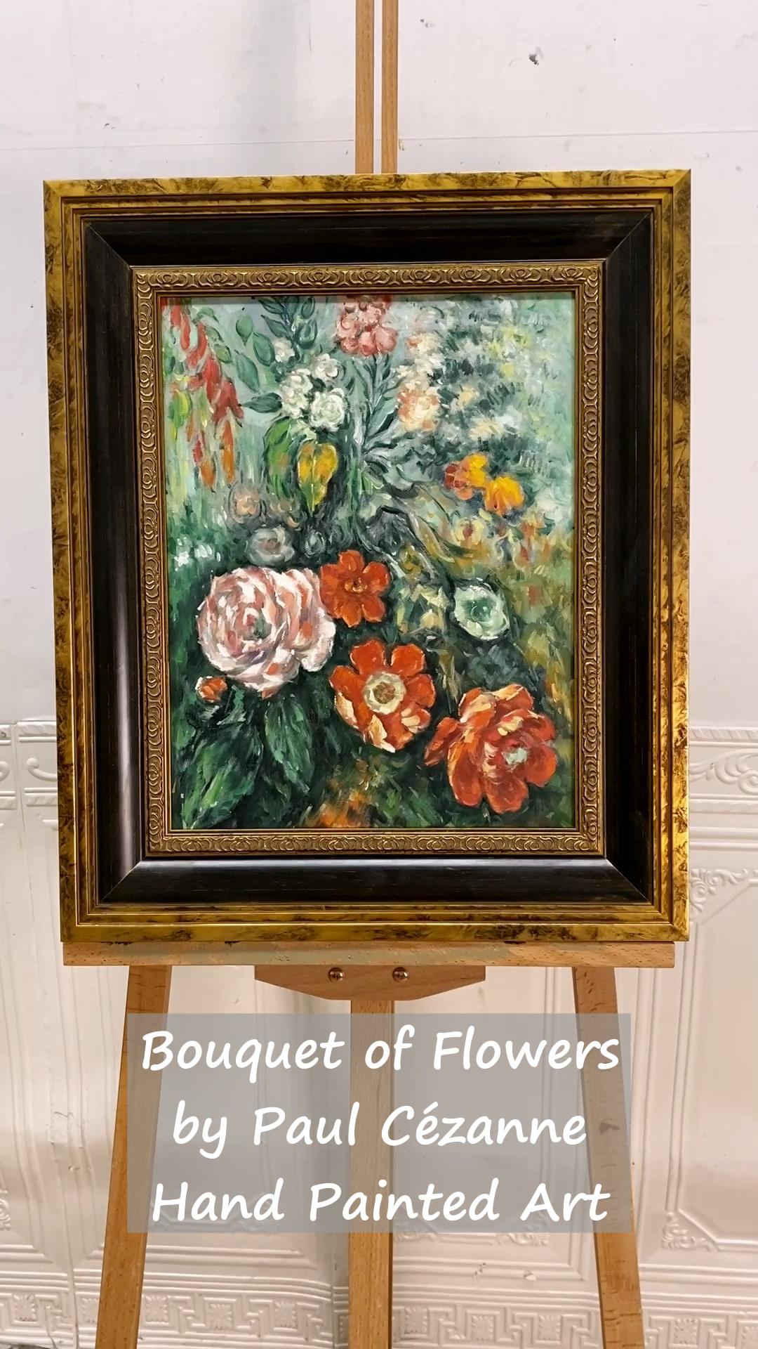 Bouquet of Flowers by Paul Cézanne, Framed Painting Video