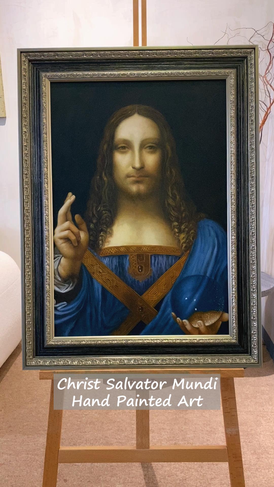 Christ Salvator Mundi by Leonardo da Vinci, Framed Painting Video