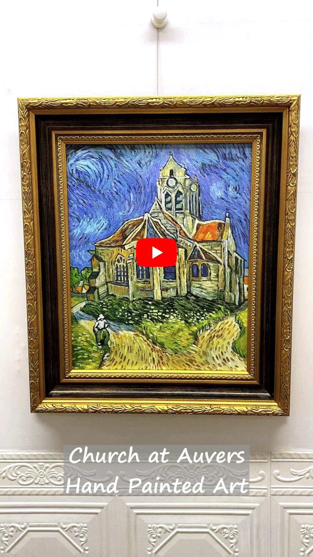 Church at Auvers, Framed Painting Video